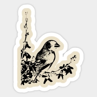 monochrome cool bird Sticker